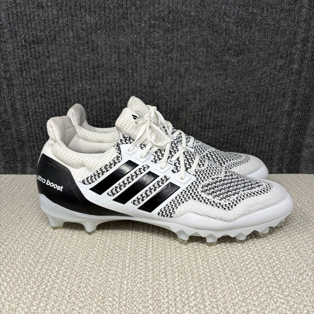 Adidas UltraBoost Football Cleats White Black Primeknit Men’s Size 15